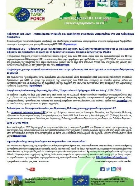 6ο Newsletter - Νοέμβριος 2020